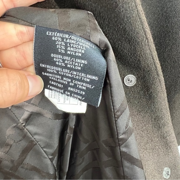 Jones New York Vintage 90's Wool Angora Blend Long Coat Size 6 - Picture 12 of 13